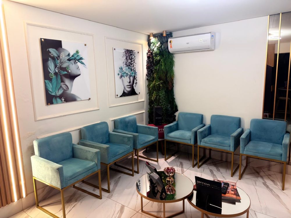 Sala de espera da Estetic Face Marista
